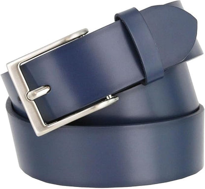 CREATURE Genuine Leather Belt for Men – Blue | Formal & Casual Wear | 46-Inch Length | 40MM Width | Model BL-042-BLK (Duplec)