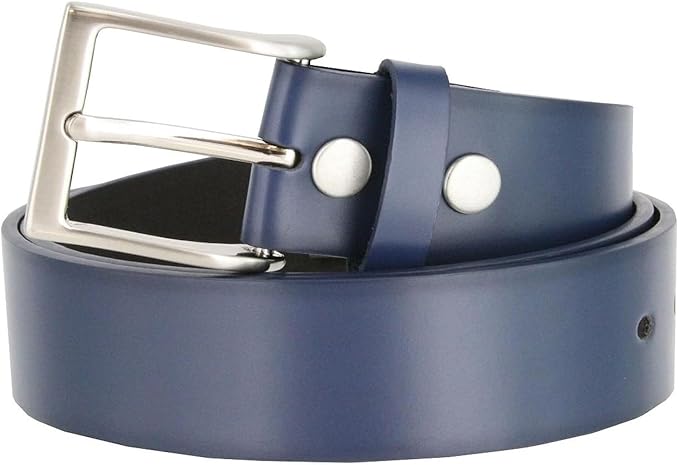 CREATURE Genuine Leather Belt for Men – Blue | Formal & Casual Wear | 46-Inch Length | 40MM Width | Model BL-042-BLK (Duplec)