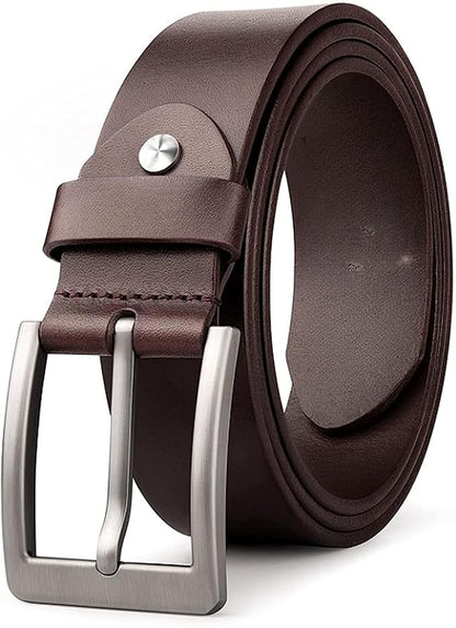 CREATURE Genuine Leather Belt for Men – Brown | Formal & Casual Wear | 46-Inch Length | 40MM Width | Model BL-042-BLK (Duplec)