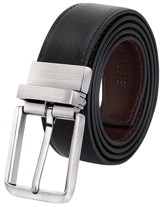 CREATURE Reversible PU-Leather Formal Belt for Men – Black/Brown | Model BL-01 | 46-Inch Length | Fits Waist up to 40 Inches