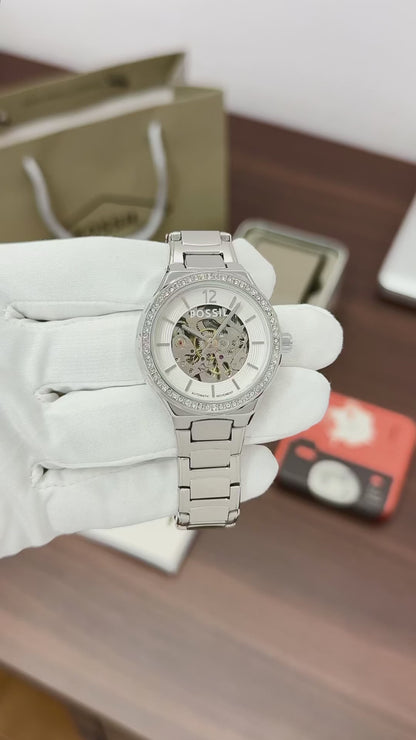 Fossil Eevie Silver Watch BQ3788 (Duplec)